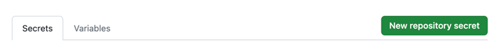 New repository secrets