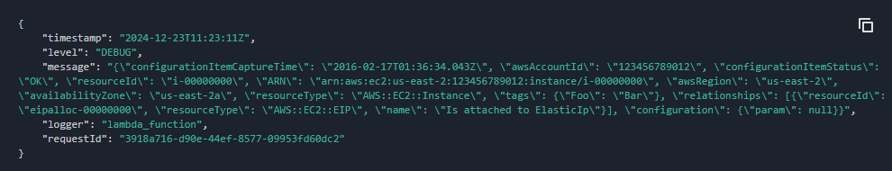lambda-json-format-cloudwatch