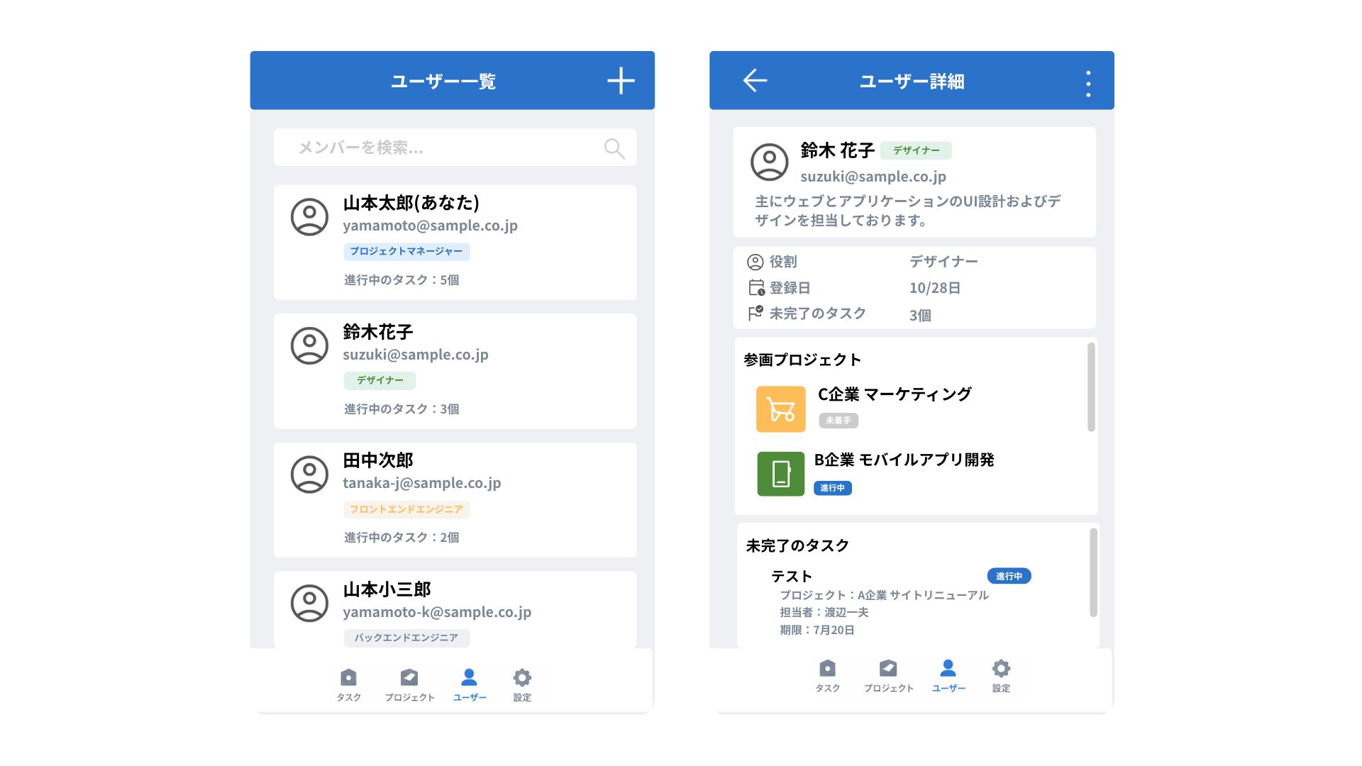 ユーザーUI
